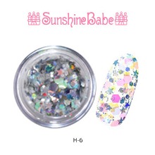 Sunshine Babe 홀로그램 2g H-6 육각 믹스